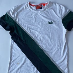 Vintage Superdry Crossover Stripe Tee Mens Large